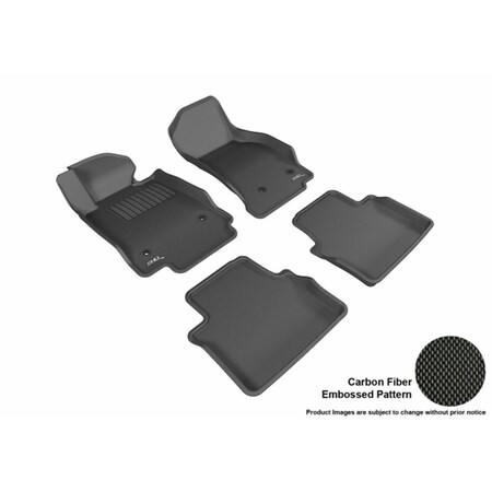 U-Ace 3D Maxpider Custom Fit Complete Kagu Black Floor Mat for 2014-2015 Cadillac CTS Models L1CD01001509